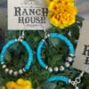 Navajo Pearls & Turquoise Western Sky Earrings