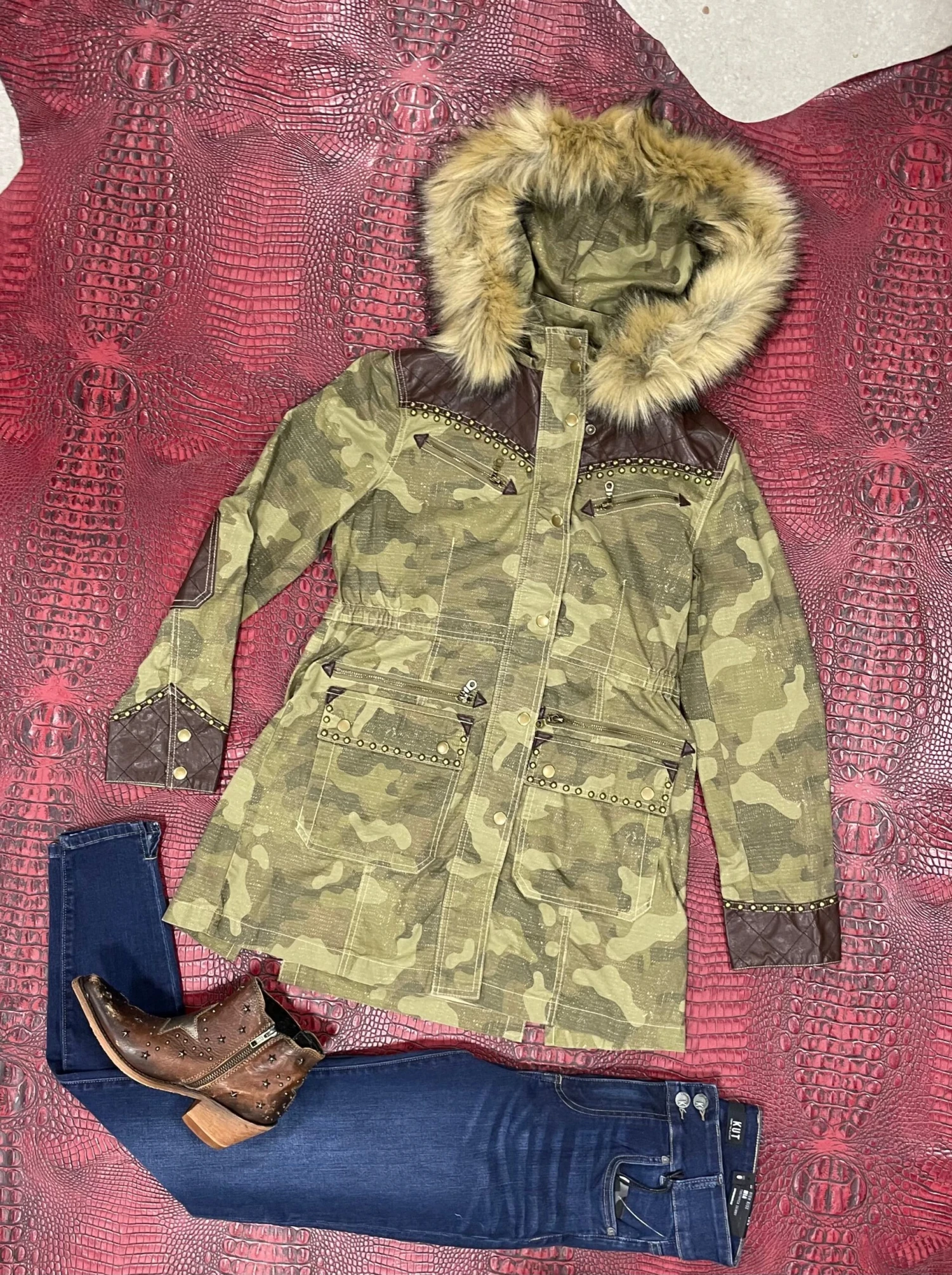 Play Nice Be Free Camo Jacket By Double D