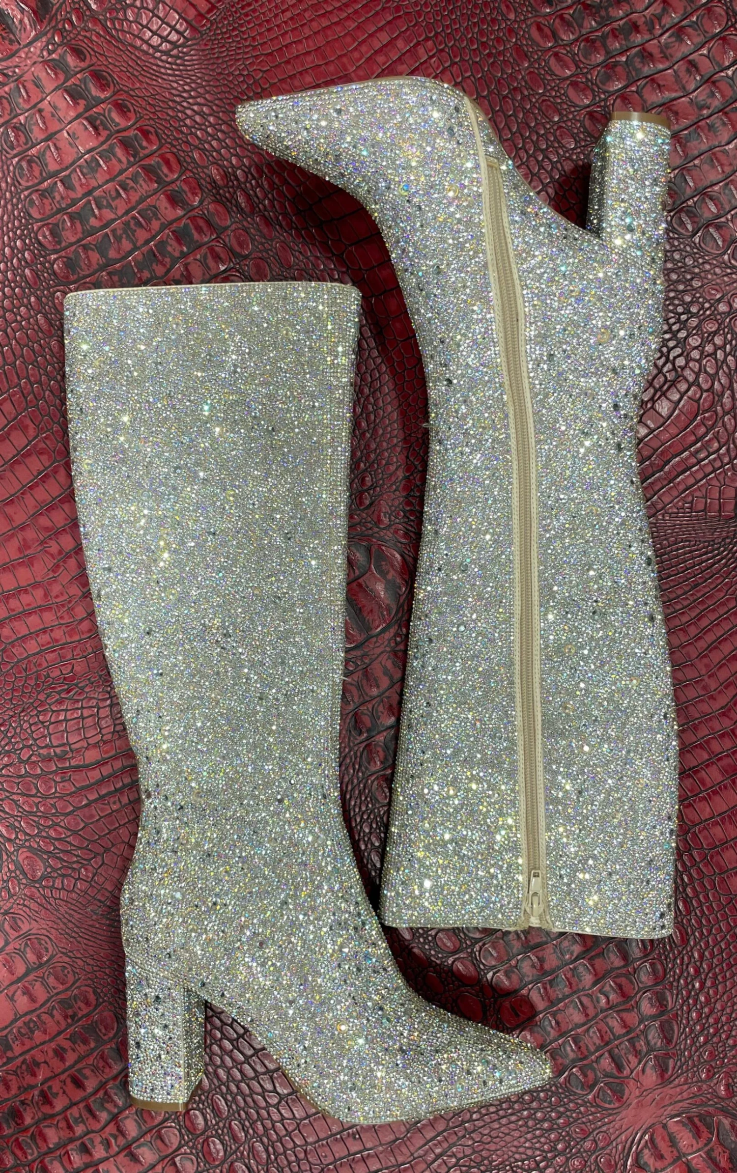 Rhinestone Candy Boots By Betsey Johnson