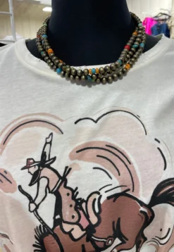 Turquoise And Navajo Pearls Necklace