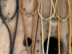 Deerskin Concho Wrap Necklace