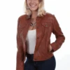 Scully Leather Brown Bomber Jacket